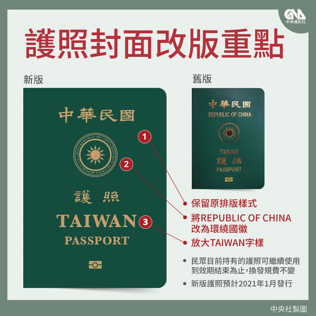 台湾新护照封面
