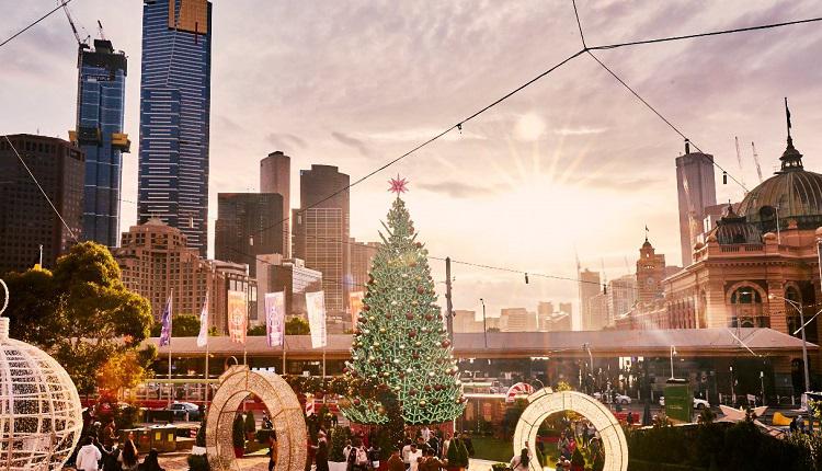 墨尔本联邦广场圣诞树