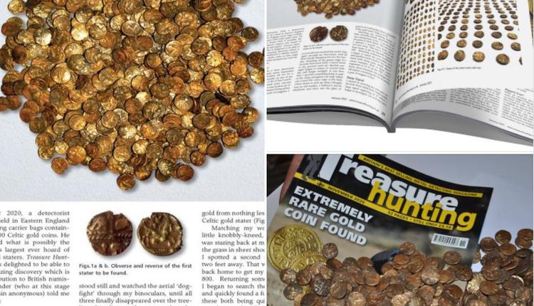 英國男子發現1300枚古金幣