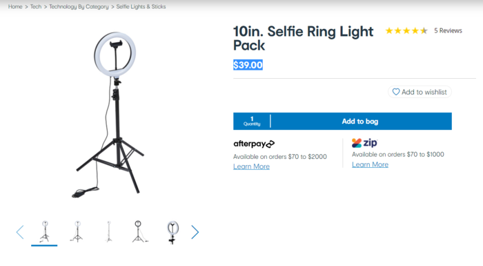 自拍神器（10in. Selfie Ring Light Pack）
