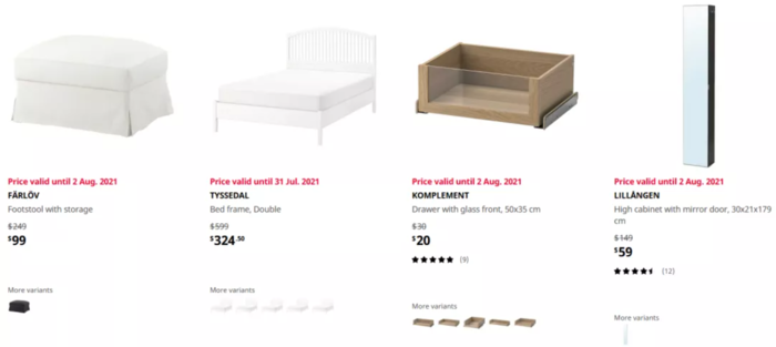 澳洲宜家IKEA正在进行限时大促，有不少商品甚至低于半价