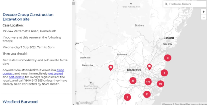 新州疫情追踪地图