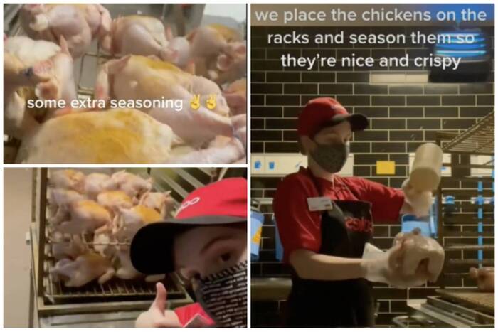 澳洲Coles超市员工日前透露了热门美食烤鸡的制作过程