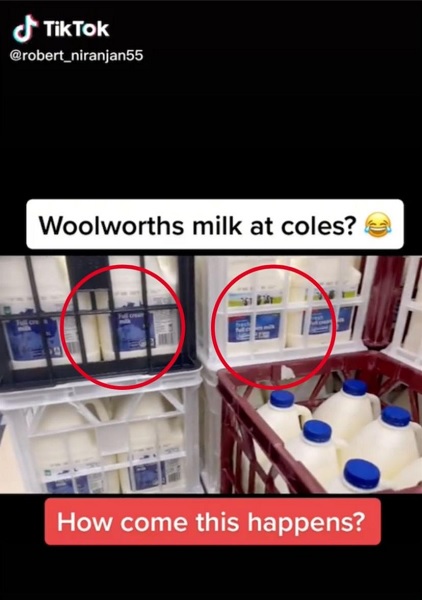 Woolworths的牛奶