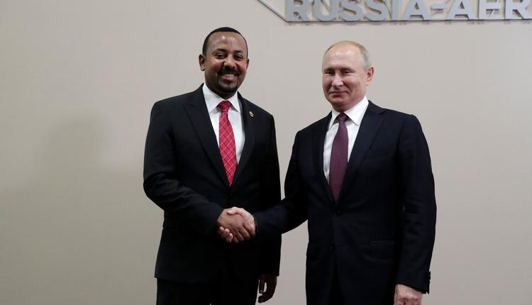 埃塞俄比亞總理Abiy Ahmed（左）與普京（右）