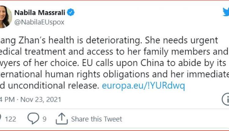歐盟對外事務部發言人馬斯拉里的推文