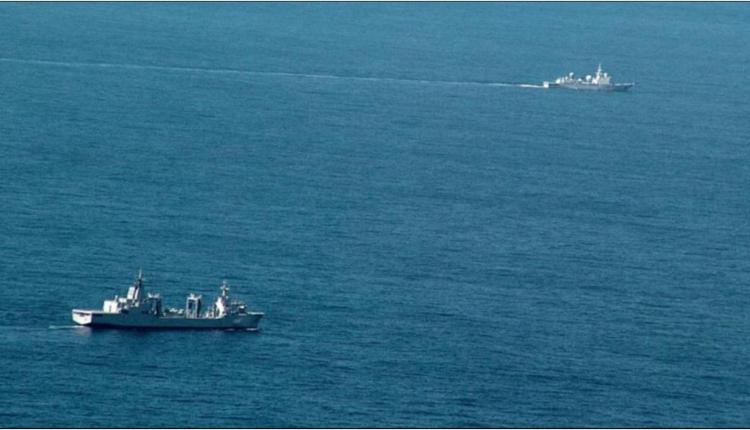 中国间谍船被澳洲海军跟踪拍照
