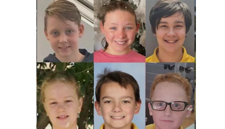 六名已遇难的孩子。