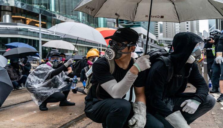 港人2019年10月6日上街反对《禁蒙面法》