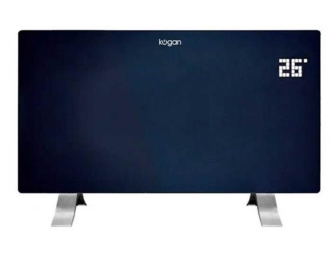 Kogan的 SmarterHome 2400W黑色玻璃便携式电面板加热器