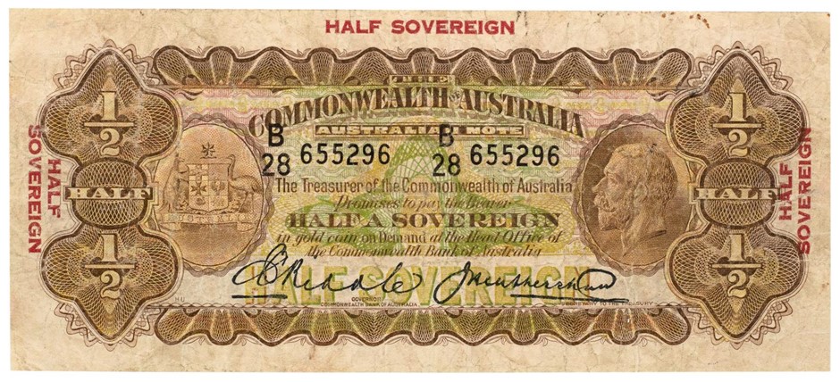 1928年澳大利亚半主权“B/28”前缀钞票