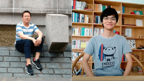 “端点星”志愿者陈玫（左）与蔡伟，因“寻衅滋事罪”被判囚一年三个月