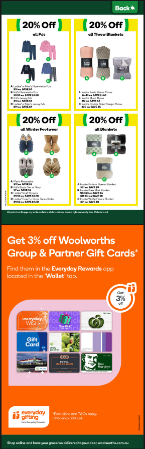 Woolworths本周半價商品
