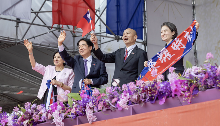 總統賴清德與妻子吳玫如、副總統蕭美琴、立法院長韓國瑜